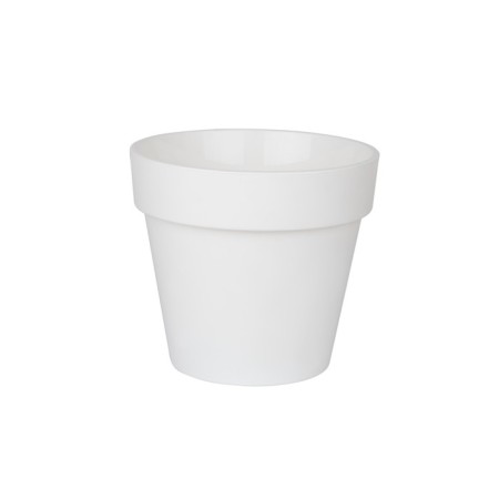 Plastic pot with the Proteus tab, white color