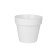 Plastic pot with the Proteus tab, white color