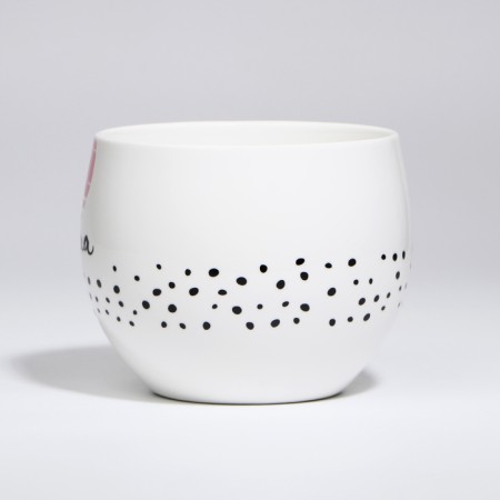 Ceramic mug XXL "Super Mom", 600 ml, white color-1