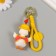 Trick rubber with carbine, strap "Fashionable Duck" 3.8x5x8 cm