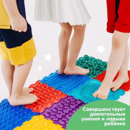 Modular massage rug orthodon "La item", hard, color mix-3