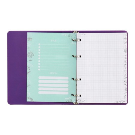 A notebook on the rings A5, 100 sheets in the Meshu Miumiu cage, the cover coated cardboard, matte lamination, foil embossing-3