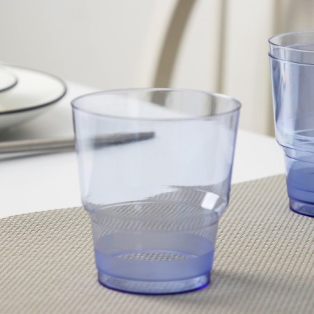 A glass of plastic disposable "Crystal", 200 ml, blue color