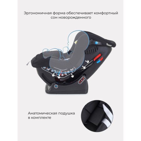 Car Seat children's Rant Pilot Active Line, group 0+/1 (0-18 kg), black color-3