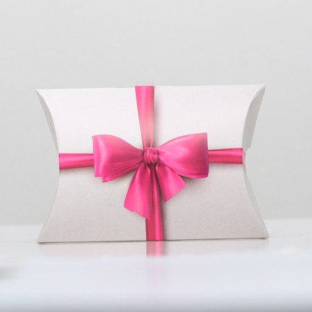 Folding box, pillow, "pink bow" 15 x 11 x 3 cm,-1