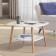 Journal table "Quadro", 600 × 600 × 418 mm, color white marble