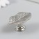 Handle for the casket metal "leaf" silver 5.2x2.8 cm