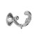 Hook for curtains ks002, one -rod, color chromium