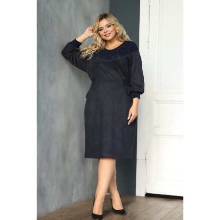 Women's dress, size 54, blue color-6