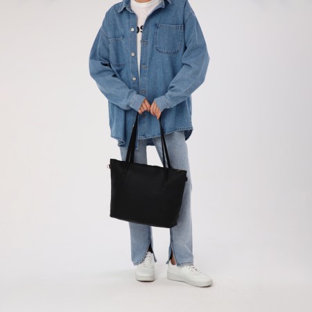 Bag Female Tout with zipper, black color-9