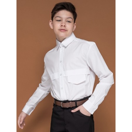 Surchachka upper for boys, height 128 cm, white color