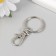 Metal keychain "Carabiner with a ring" silver 2.8x6 cm