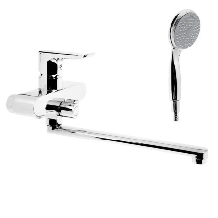 Accoona A7112 bath mixer, single -leaf, divertor in the case, with a shower set, chrome