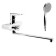 Accoona A7112 bath mixer, single -leaf, divertor in the case, with a shower set, chrome