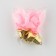 A bell on a pin with a bow for graduation, pink, d = 3.6 cm