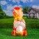 Garden figure "Gnome Girl on fly agaric" 27x28x39cm