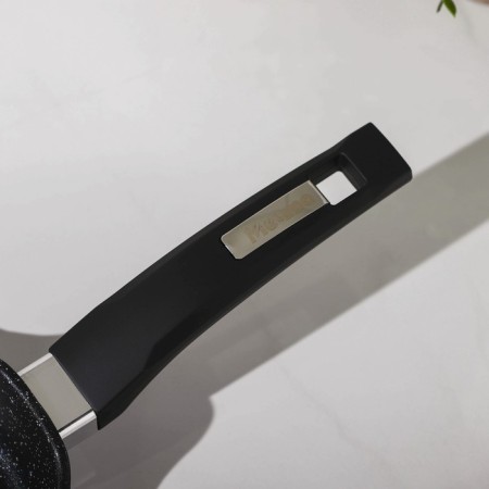 Pancake pan “Granite Black”, D = 22 cm, plastic handle, anti -stick coating, black color-3