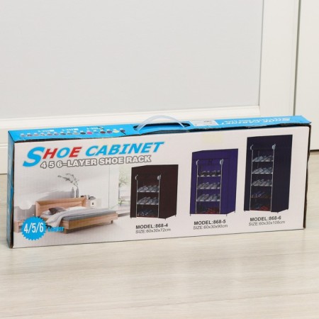 Shoe, 5 tiers, 57 × 28 × 90 cm, blue color-7