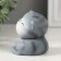 Souvenir Polystone "Satisfied Gray Cat" 6x5.5x6.5 cm