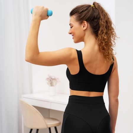 Non -repteenum dumbbells, 0.5 kg, blue color-4