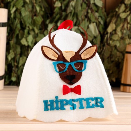Bath cap with applique "Hipster Artem"