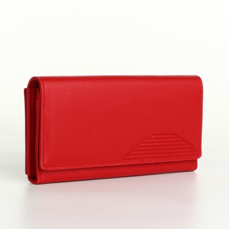 Women's wallet on magnets, red color