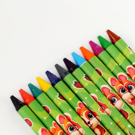 Wax crayons - pencils A flavored "Funny guys", 12 colors-3