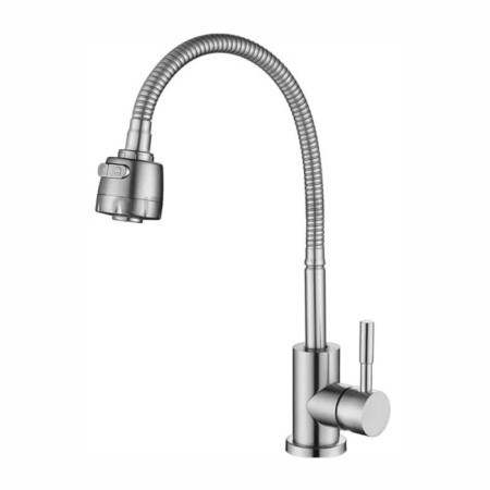 Fashun A54509 kitchen mixer, single -leaf, flexible surge, stainless steel, satin