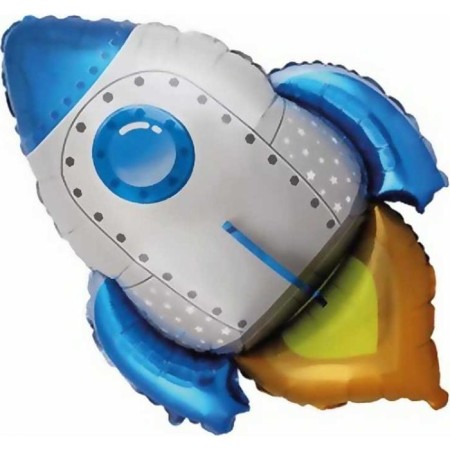 Foil ball 30 "Blue rocket", figure