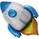 Foil ball 30 "Blue rocket", figure