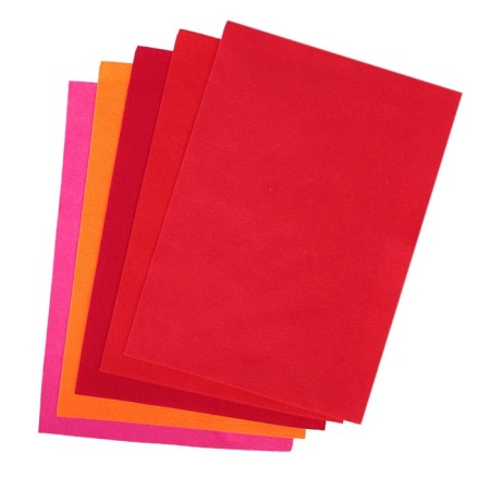 Fetr Color Soft A4 DEVENTE. "Shades of red" 5 colors, 5 sheets, thickness 2 mm-1