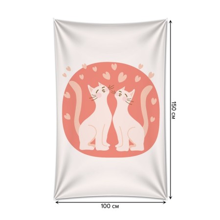 Decorative panel with photo printing "Fit love", vertical, size 100x150 cm-1