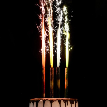 Candles Fountains for the Neon cake, 17.5 cm, 60 seconds, color flame, 4 pcs-4