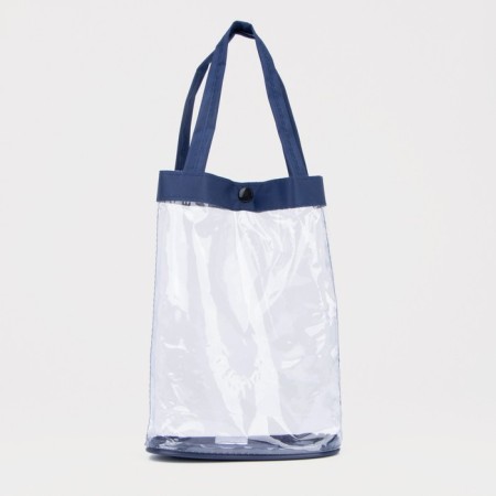 Cosmetic bag on the button, the color is blue-2