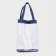 Cosmetic bag on the button, the color is blue