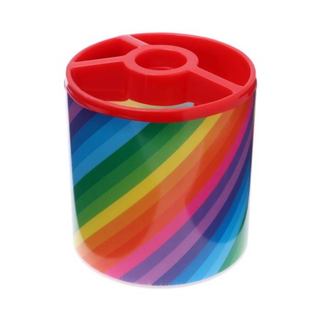 Set of desktop children's "Rainbow" (stand+2 pencil+ruler+sharpener+eraser+notebook 8 sheets)-1