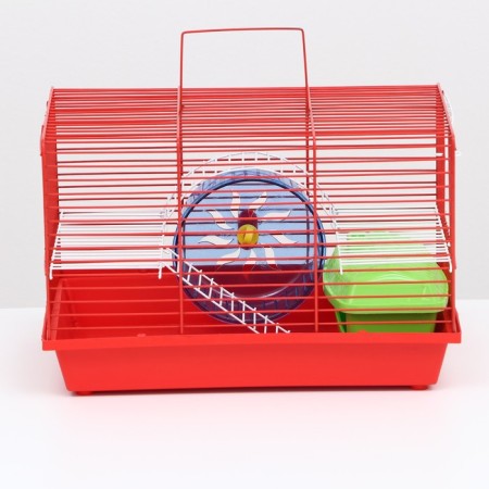 Rodent cell, equipped, 36 x 24 x 27 cm, red-1