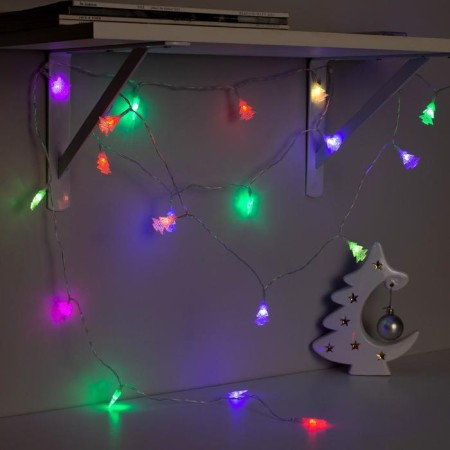 Garland "thread" 3 m with nozzles "Christmas tree", ip20, transparent thread, 20 LED, glow of multi, AAH3-3