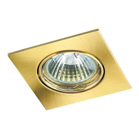 Built -in lamp Novotech, 50 W, GX5.3, 12 V, 75x75 mm, d = 75 mm, color gold