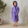 Terry dressing gown, size 28, purple color, 320 g/m2, cotton 100% with AIRO