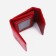 Women's wallet on the button, red color