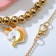 Set of children's 3 objects: pendant, bracelet, ring "chosen" unicorns, colored in gold