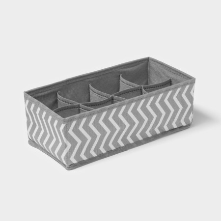 Organsiser for storing linen "Simetro", 8 cells, 29 × 14 × 10 cm, color gray color