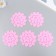The workpiece of Foamiran "Flower Curly" 10x9.5 cm set 5 pcs. Ribbed pink bright