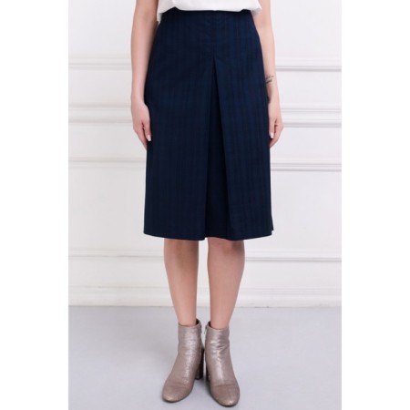 Female skirt, size 44, blue color-3