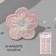 Knitted elements "flowers", 2.8 × 2.8 cm, 10 pcs, pink/white color