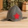 Hat for the bath "Budyonovka" gray, felt, 100% wool