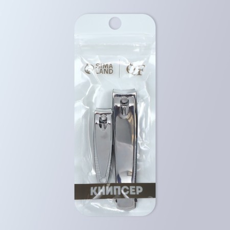 Kusachki-Kniper for manicure and pedicure, 2 pcs, 5/8 cm, on the blist, the color is silver-10