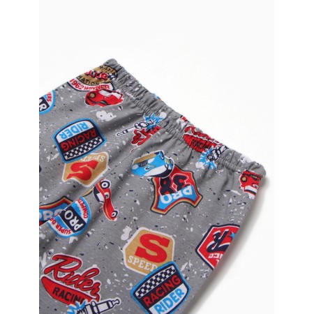 Pajamas for the boy "Machine", gray color, height 104-3