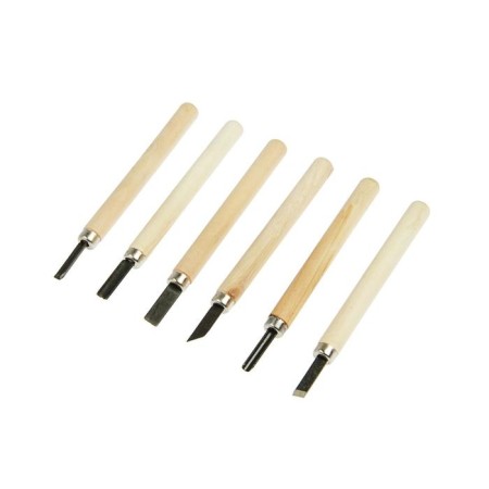 A set of woodcar tundra, wooden handle, 6 pcs.